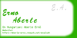 erno aberle business card